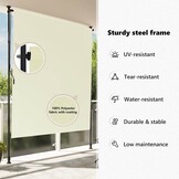 Rolgordijn voor buiten crème 150x270 cm - 72% korting!