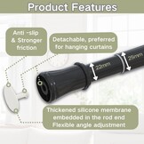 Telescopische Gordijnroede Zwart 110-200cm - 39% Korting