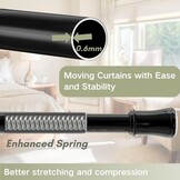 Telescopische Gordijnroede Zwart 110-200cm - 39% Korting