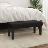 vidaXL Bankje Zwart Kunstleer - 70x30x30 cm - 70% Korting