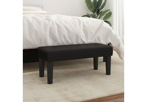 VidaXL Bankje Leerlook Zwart 70x30x30 cm - 67% Korting