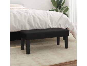 vidaXL Bankje Zwart Kunstleer - 70x30x30 cm - 70% Korting