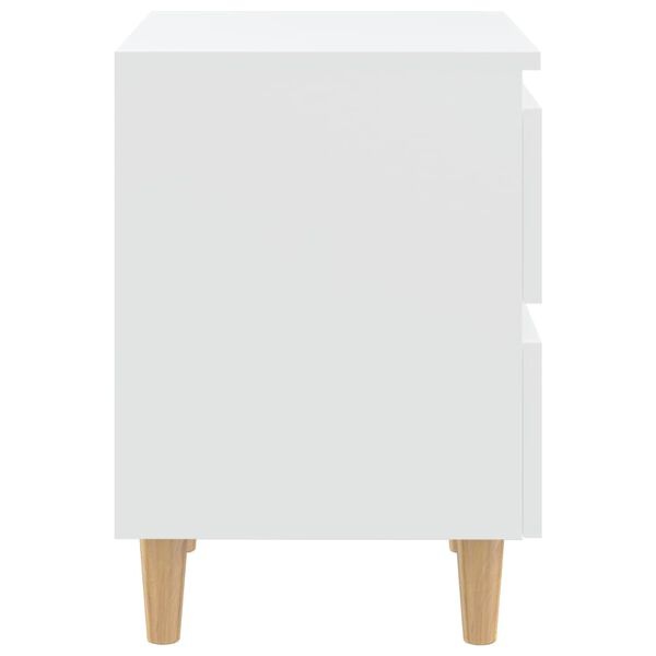 Wit Nachtkastje met Grenenhouten Poten (40x35x50 cm) - 70% Korting