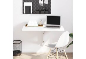 VidaXL Wandtafel Inklapbaar Wit - 68% Korting