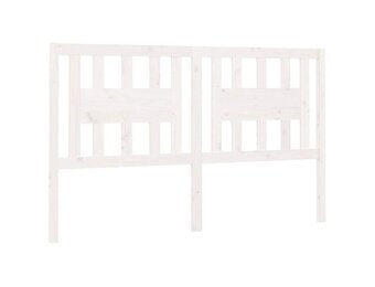 Hoofdbord Massief Grenenhout Wit - 59% Korting
