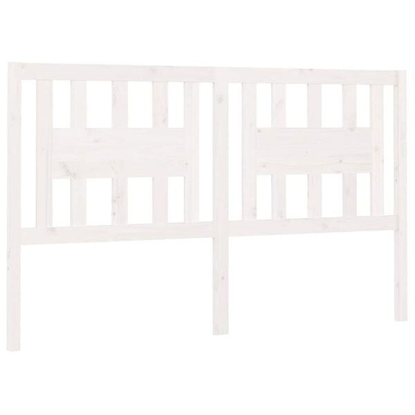 Hoofdbord Massief Grenenhout Wit - 59% Korting