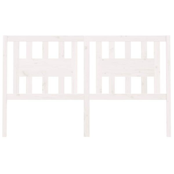 Hoofdbord Massief Grenenhout Wit - 59% Korting