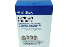 Nilfisk Stofzuigerzakken Synthetisch (4 stuks) - 63% Korting!