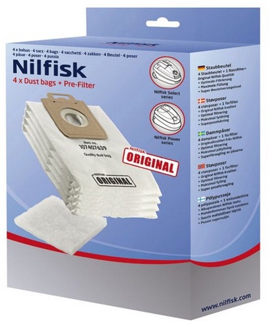 Nilfisk Stofzuigerzakken Synthetisch 4 stuks (57% korting)