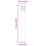 Buiten vloerlamp RVS Zilver 110cm - 63% Korting!