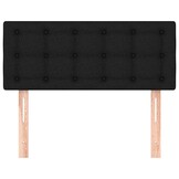 vidaXL Hoofdbord Zwart Stof 90x5x78/88cm - 60% Korting