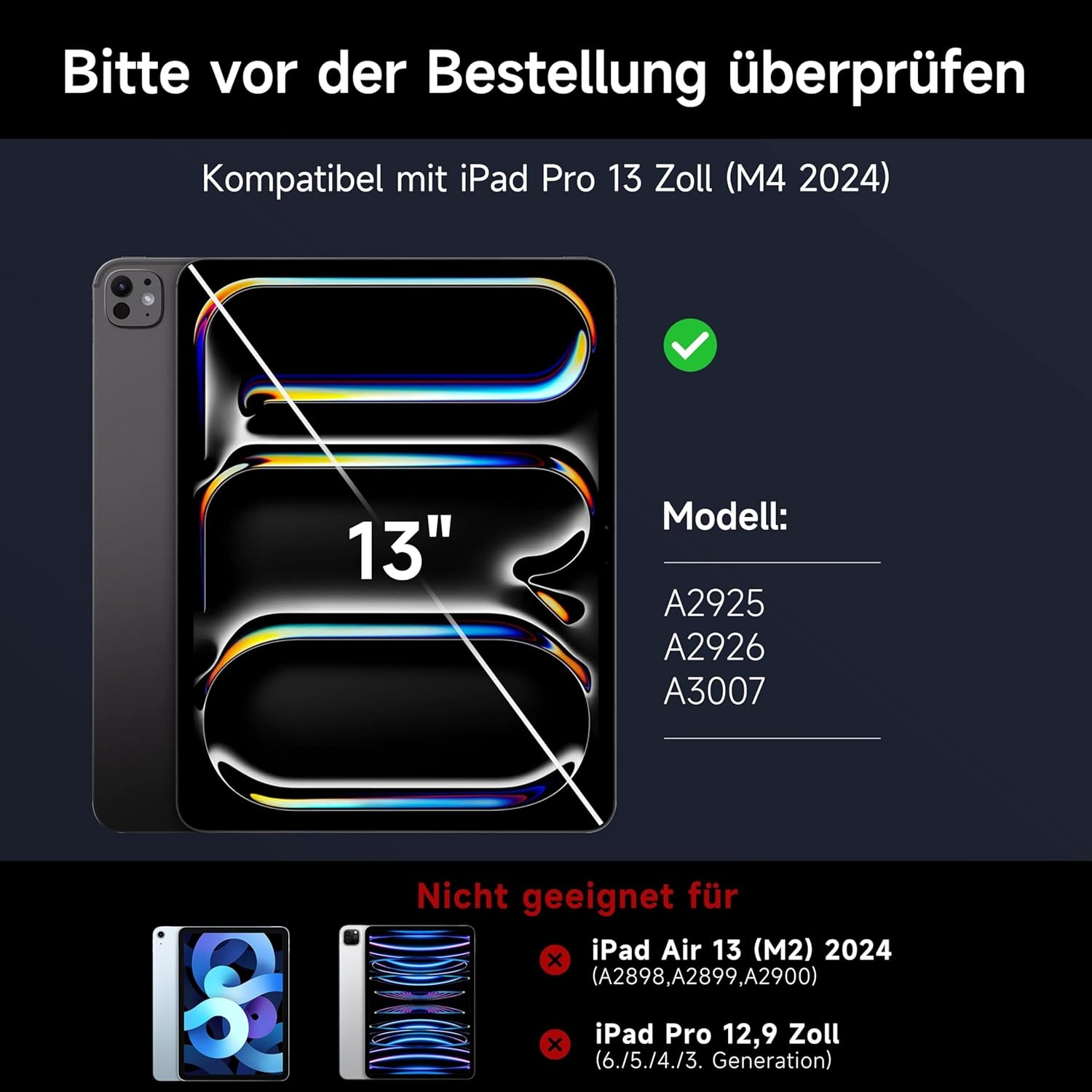 iPad Pro 13" Toetsenbordhoes Bluetooth - Zwart - 34% Korting