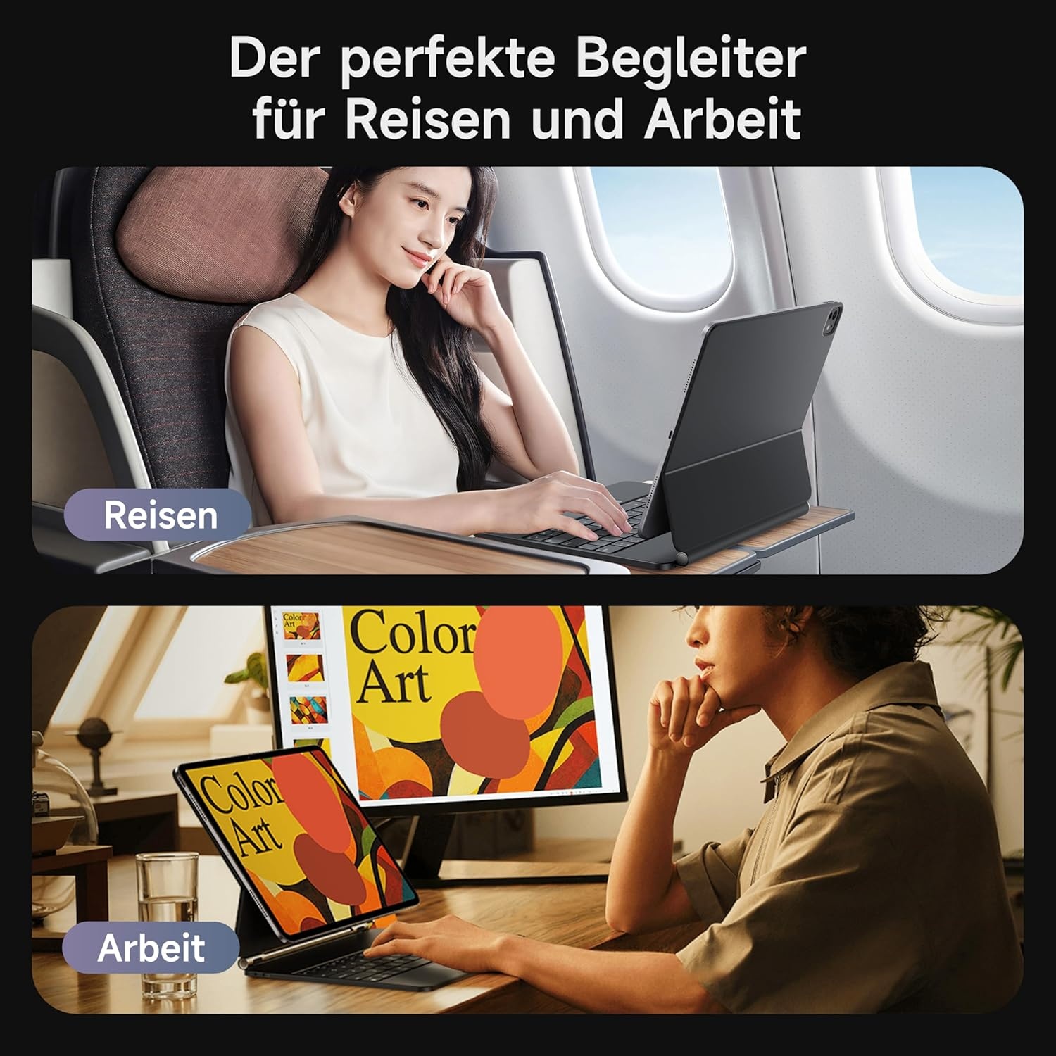Toetsenbordhoes iPad Pro 13" (M4) QWERTZ Zwart - 61% Korting