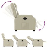 vidaXL Verstelbare Fauteuil Kunstleer Crème - 68% Korting