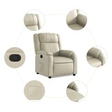vidaXL Verstelbare Fauteuil Kunstleer Crème - 68% Korting