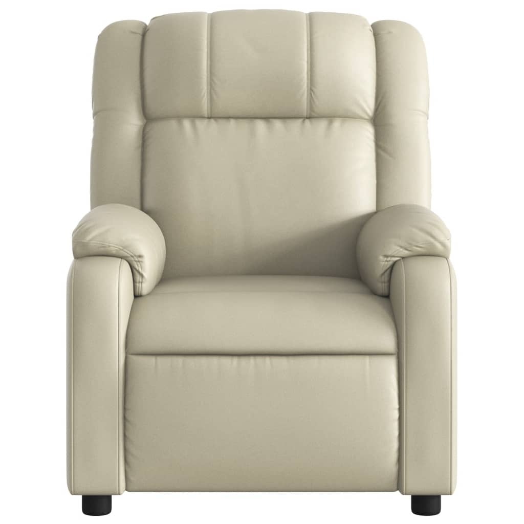 vidaXL Verstelbare Fauteuil Kunstleer Crème - 68% Korting