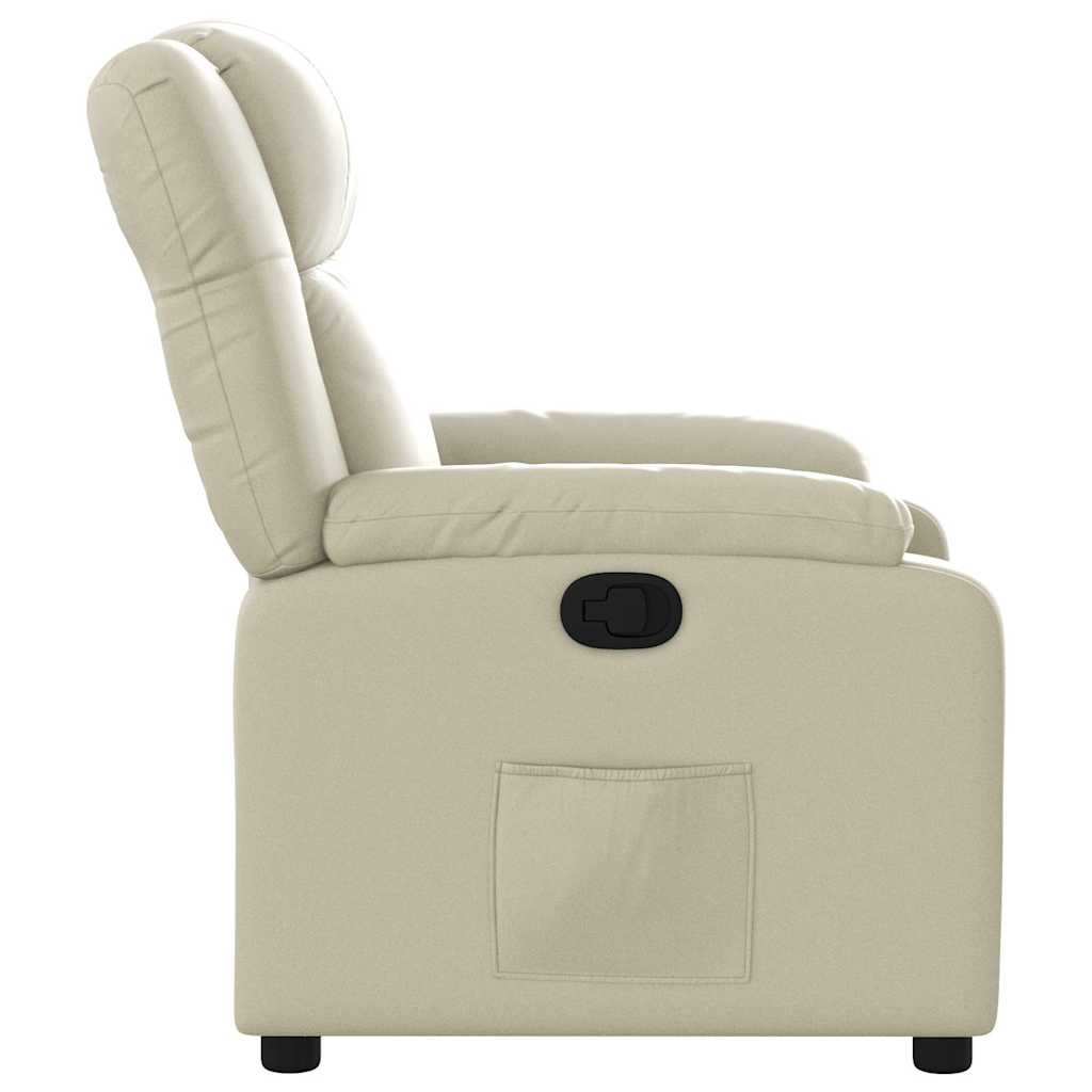 vidaXL Verstelbare Fauteuil Kunstleer Crème - 68% Korting