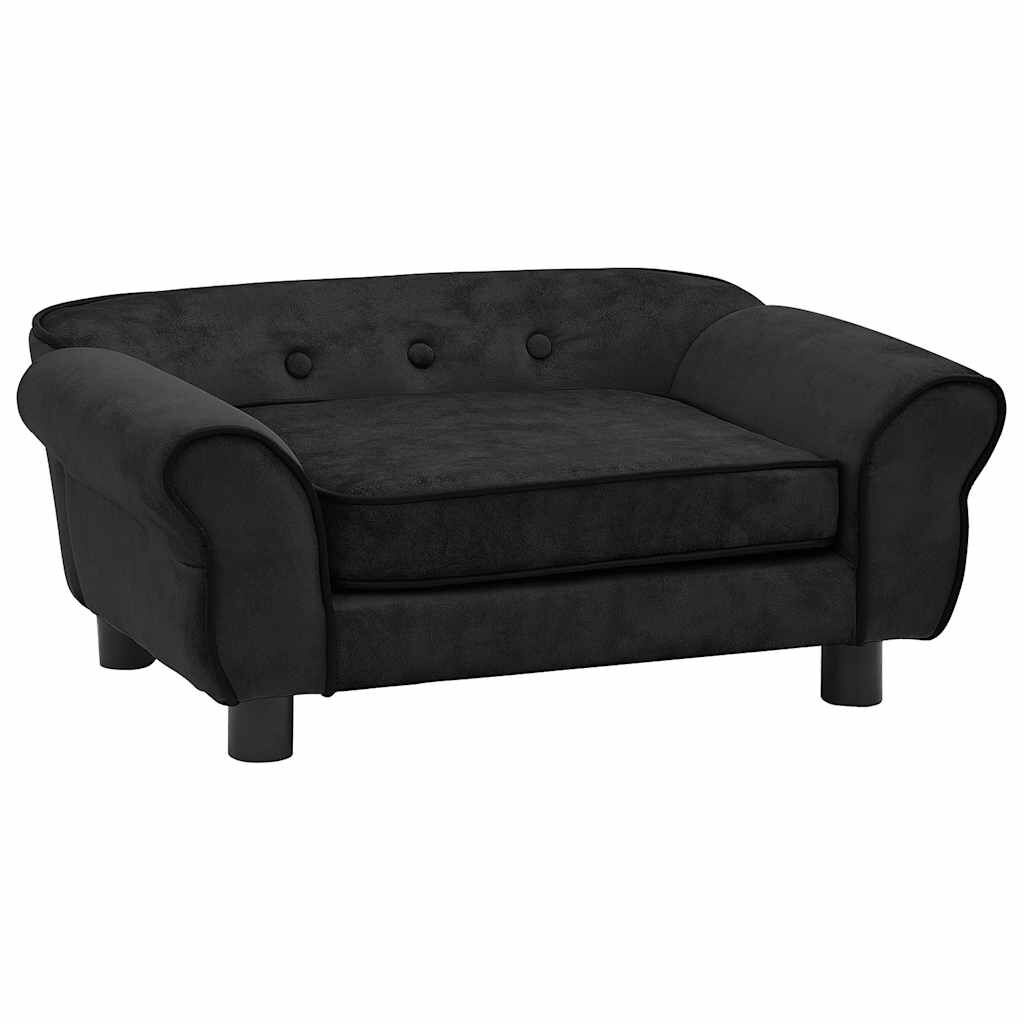vidaXL Hondenbank Zwart Pluche - 52% Korting