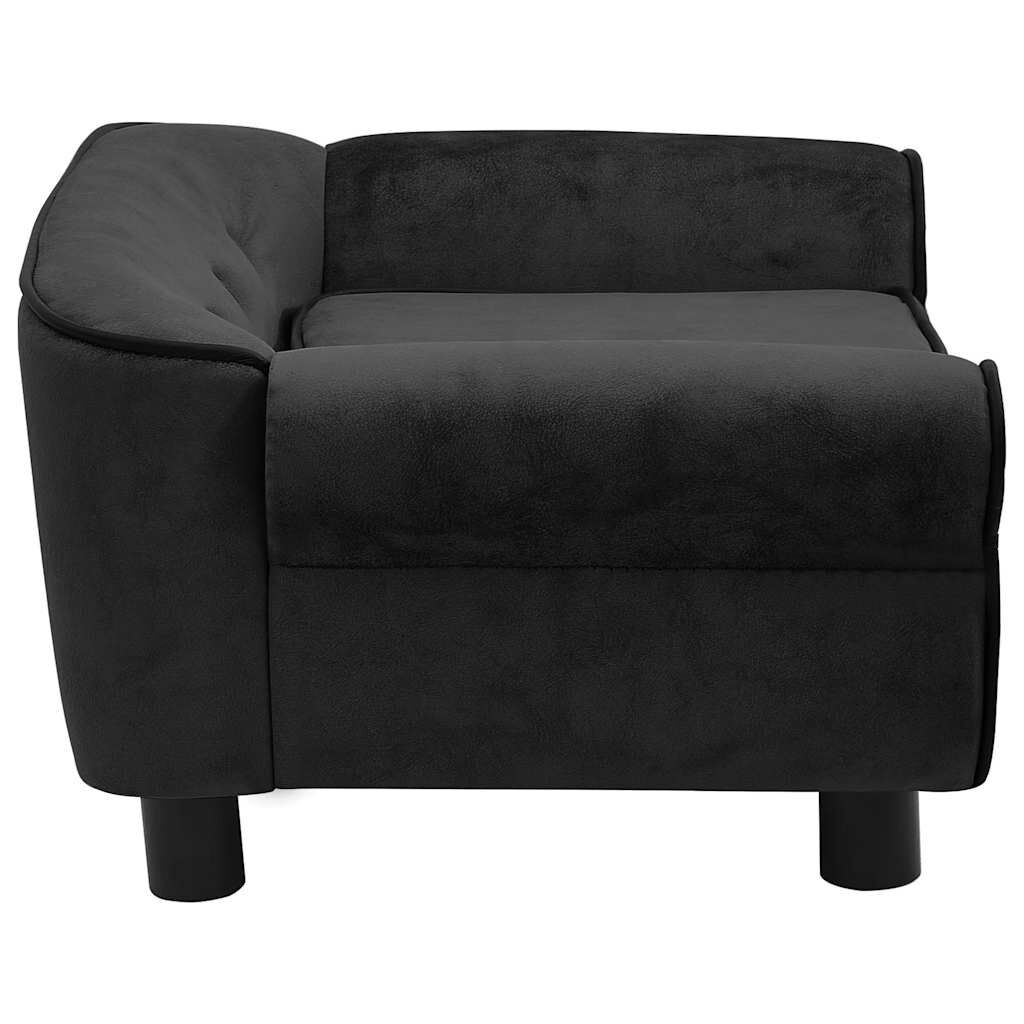 vidaXL Hondenbank Zwart Pluche - 52% Korting