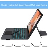 Hoes met QWERTZ Toetsenbord & 7 Kleuren Verlichting voor Samsung Tab S10+/S9+ (34% Korting)