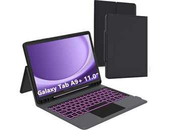 Toetsenbordhoes Samsung Tab A9+ Plus 11" met Touchpad & 7 Kleuren Verlichting - 29% Korting