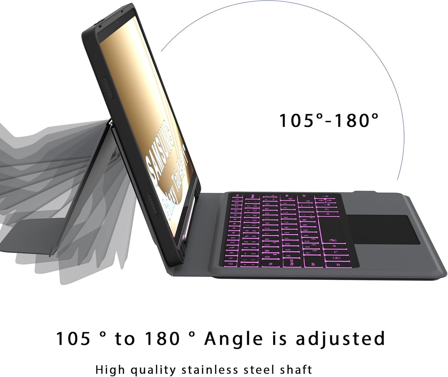 Toetsenbordhoes Samsung Tab A9+ Plus 11" met Touchpad & 7 Kleuren Verlichting - 29% Korting