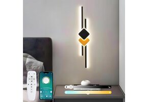 Zwarte LED Wandlamp 17W - 42% Korting | Dimbaar & App
