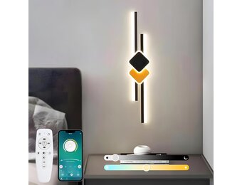 Dimbare LED Wandlamp Zwart 65cm - 36% Korting!