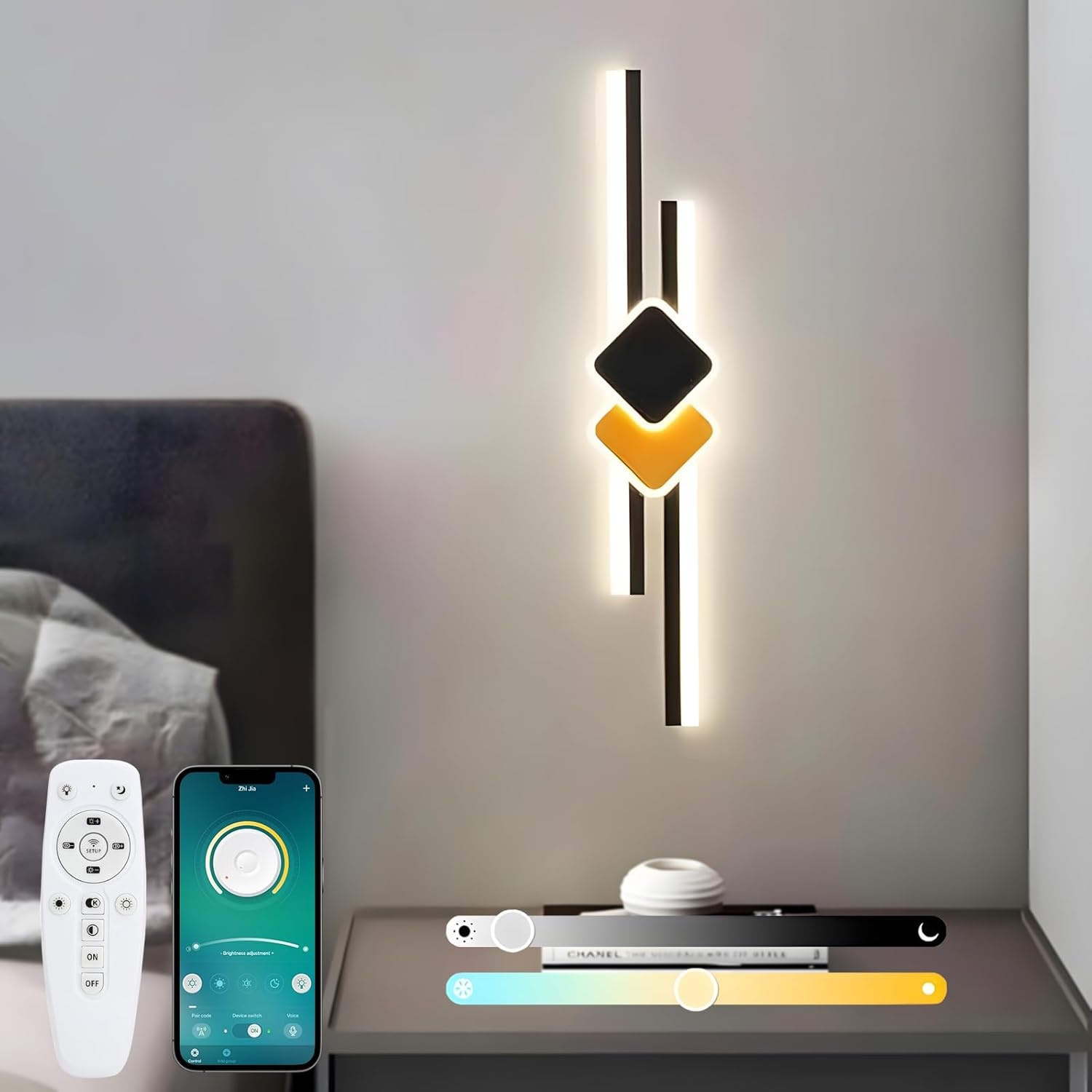 Dimbare LED Wandlamp Zwart 65cm - 36% Korting!