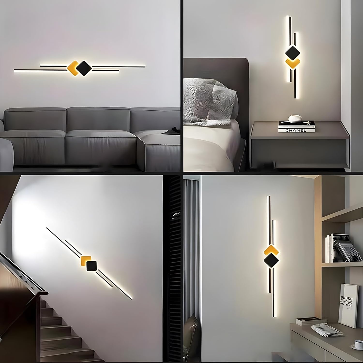 Dimbare LED Wandlamp Zwart 65cm - 36% Korting!