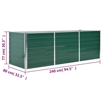 vidaXL Verhoogde Plantenbak (240x80x77cm) - Groen - 41% Korting!