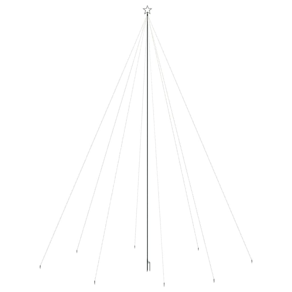 Grote LED Kerstboom 8m Koud Wit 1300 Lampjes - 60% Korting!