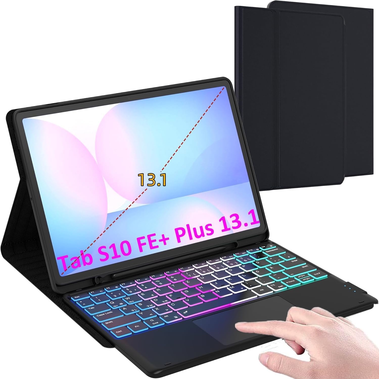 Toetsenbordhoes met Touchpad voor Samsung Galaxy Tab S10 FE+ 13,1" (2025) - QWERTZ