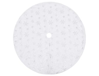 Luxe Witte Kerstboomrok Kunstvacht 122 cm (56% korting)