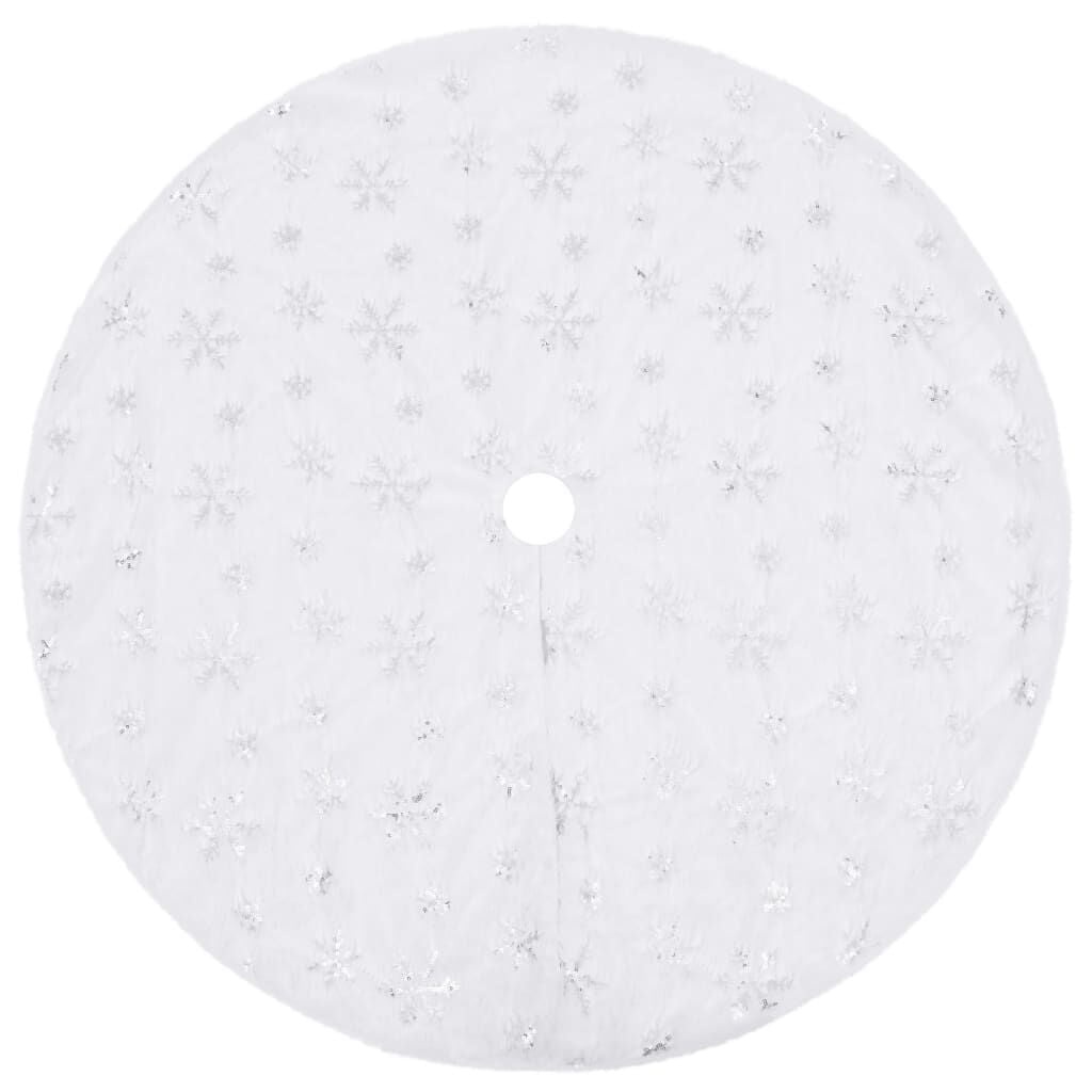 Luxe Witte Kerstboomrok Kunstvacht 122 cm (56% korting)