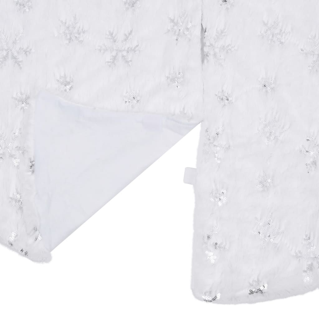 Luxe Witte Kerstboomrok Kunstvacht 122 cm (56% korting)