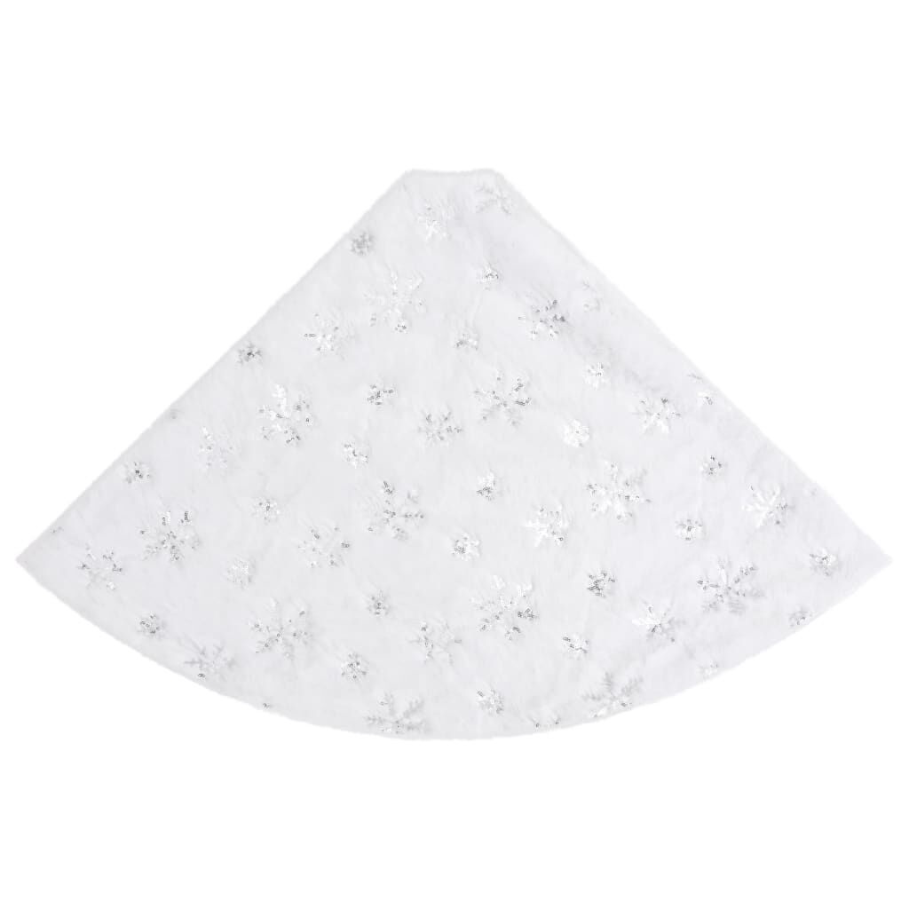 Luxe Witte Kerstboomrok Kunstvacht 122 cm (56% korting)