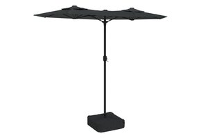 vidaXL Dubbele Parasol met LED's 316x240cm Antraciet - 41% Korting!