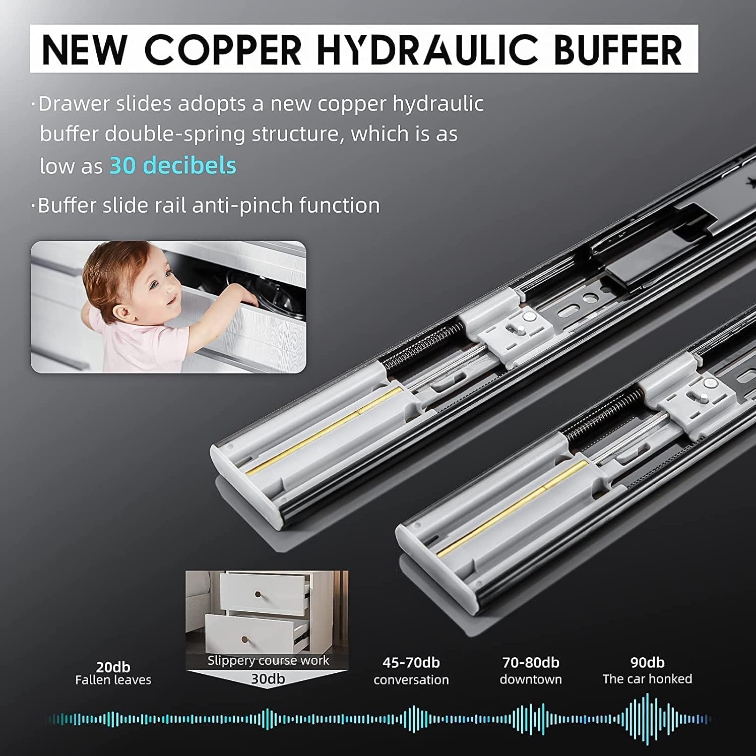 Soft Close Ladegeleiders Zwart 400mm - 34% Korting!