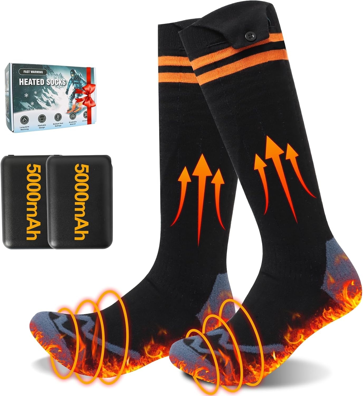 Elektrische Verwarmde Sokken Unisex - 35% Korting