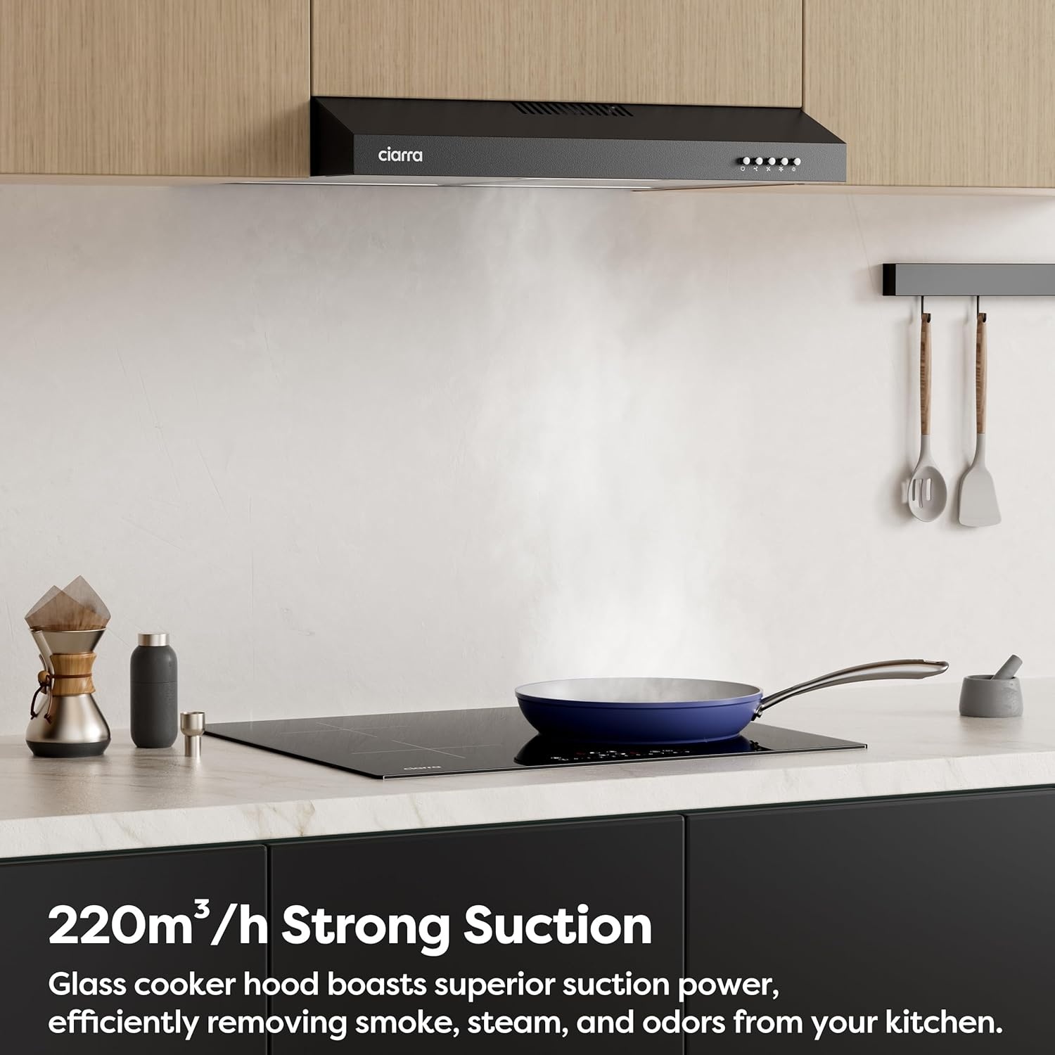 Afzuigkap Onderbouw 60cm Zwart - 52% Korting!