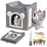 Kattenbed Hol met Krabpaal & Speelgoed - 34% Korting!
