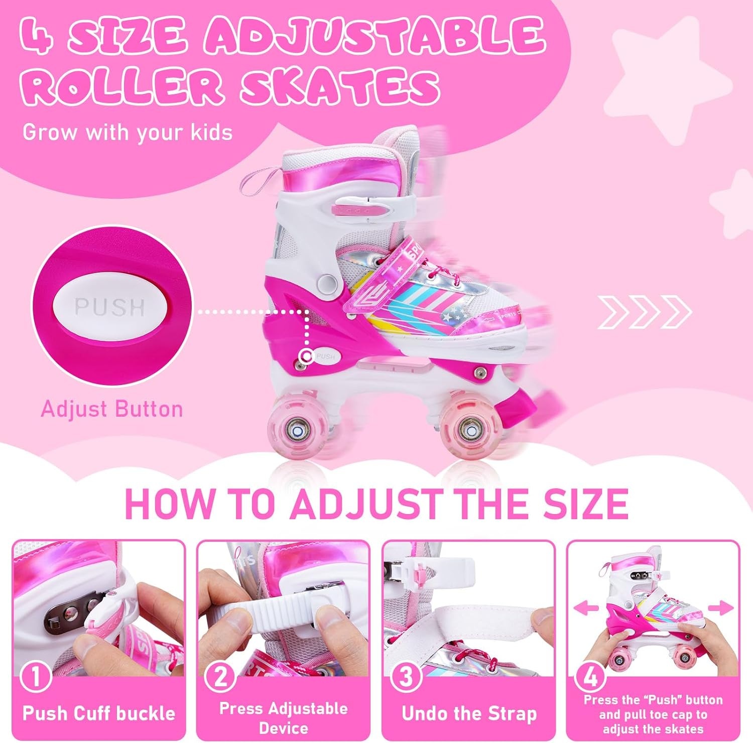 Kinderskates Verstelbaar met Lichtgevende Wielen - 36% Korting!