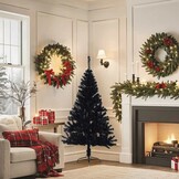 VidaXL Halve Kunstkerstboom Zwart 150cm - 64% Korting!