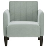 vidaXL Fauteuil Fluweel Lichtgrijs - 61% Korting