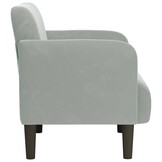 vidaXL Fauteuil Fluweel Lichtgrijs - 61% Korting