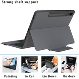 Toetsenbordhoes Samsung Tab S7 FE/S8+/S7+ 12.4" - QWERTZ, Kickstand, Verlicht