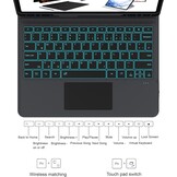 Toetsenbordhoes Samsung Tab S7 FE/S8+/S7+ 12.4" - QWERTZ, Kickstand, Verlicht