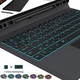 Toetsenbordhoes Samsung Tab S7 FE/S8+/S7+ 12.4" - QWERTZ, Kickstand, Verlicht