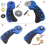 Rolsnijder 45mm Blauw met 5 Reservemessen | 32% Korting